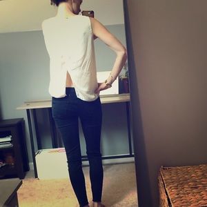 VINCE Silk, open-back top